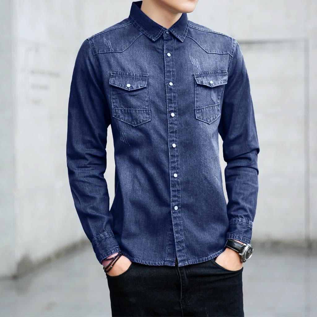 for Men in Autumn Winter Corduroy Large Pocket Long Sleeve Pure Coat Winter Fashion Mens 2019