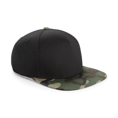 Beechfield Kamuflaj Retro Snapback Şapka (2'li Paket)