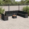 VidaXL Garden Lounge Set with Cushions 12 Pcs, Patio Sofas, Patio Furniture Set, Outdoor Furniture, Black 3226132