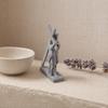 3D Printed Religious Cross Man Ornaments, Compact Imitation Stone Man Carrying Cross Figurine, Decorative Christian Statue for Home Desk And Bedside