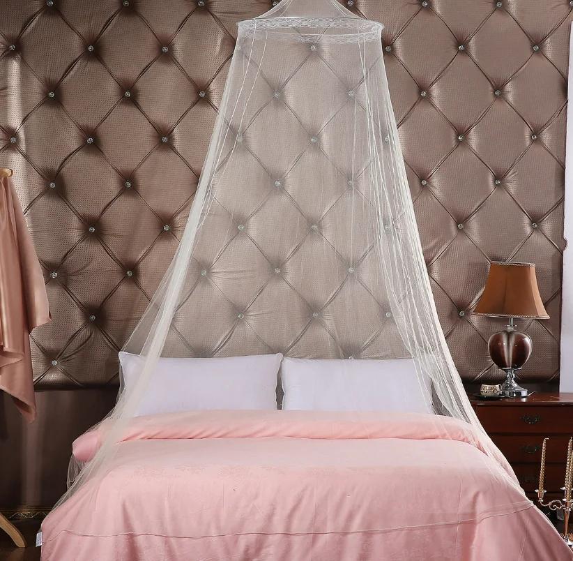 1PCS Summer Hung Dome Mosquito Net for Double Bed Summer Polyester Mesh Fabric Home Bedroom Adults Hanging Decor Mosquito Net