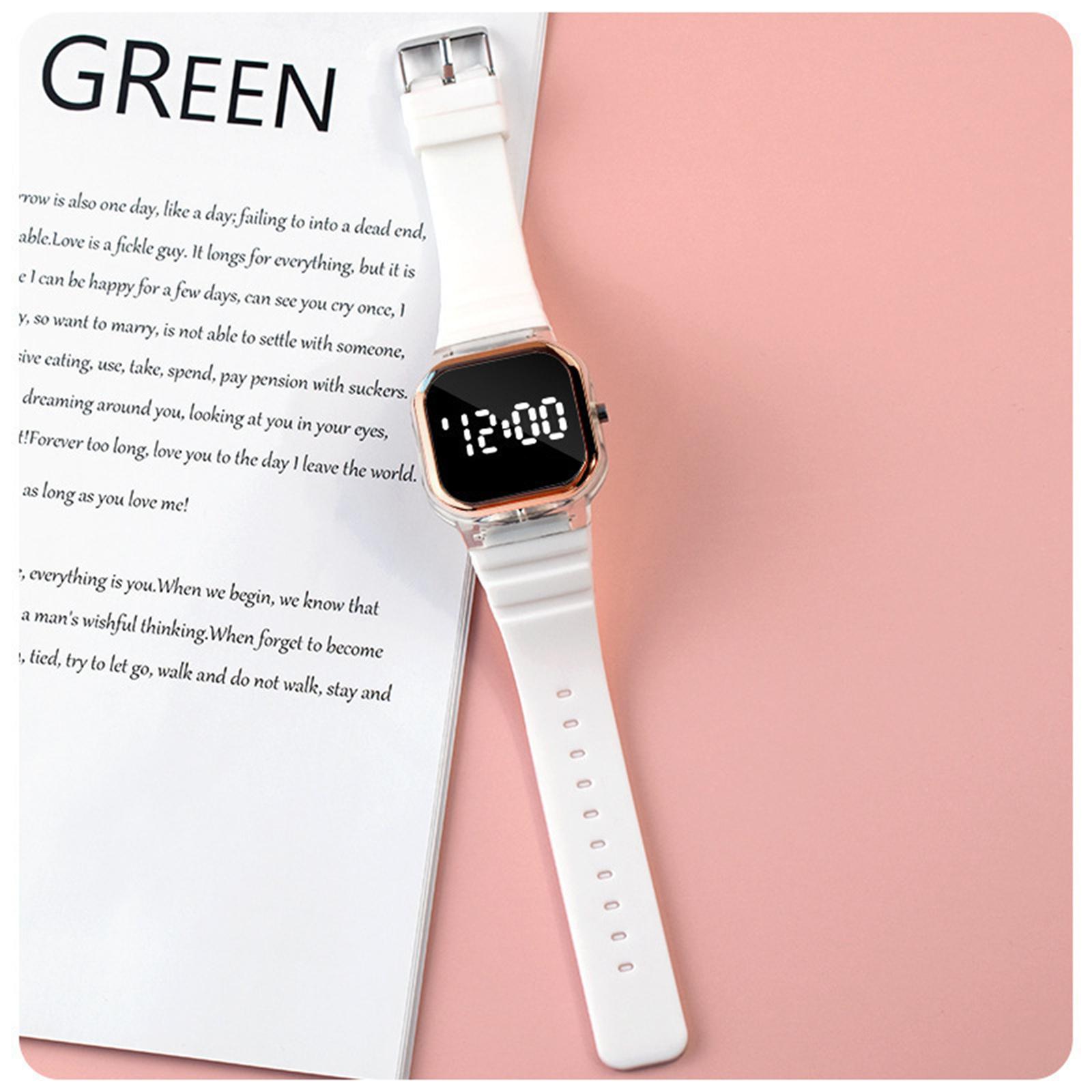 

Модные женские электронные часы с кожаным ремешком – Стильные цифровые наручные часы для леди, Элегантный дизайн, Идеальный подарок на день рождения, , для повседневной носки One Size