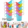 10/20ks Jednorázový držák na papírový kelímek Sada Opakovaně použitelný držák Šálky proti opaření Barva náhodná Víceúčelový Kancelářský Domácí Obal
