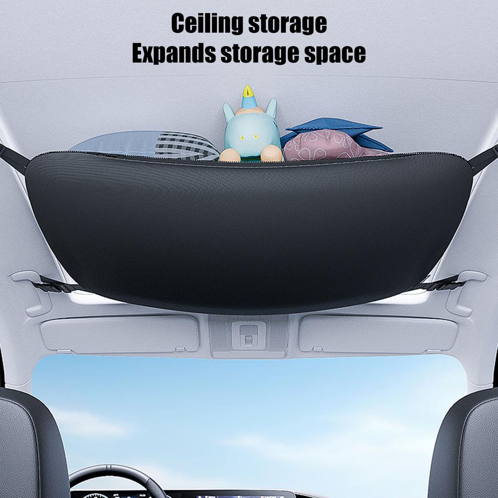 Car Ceiling Cargo Net Overhead Storage Mesh Organizers,Double Layer Roof Mesh Organizers Road Trip
