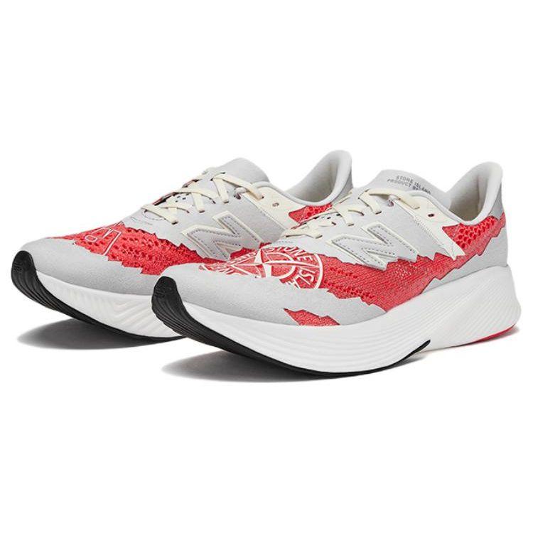 New Balance Stone Island X Tokyo Design Studio X FuelCell RC Elite V2 Energy Red Unisex Sneakers Grey Rain-Cloud MSRCELST