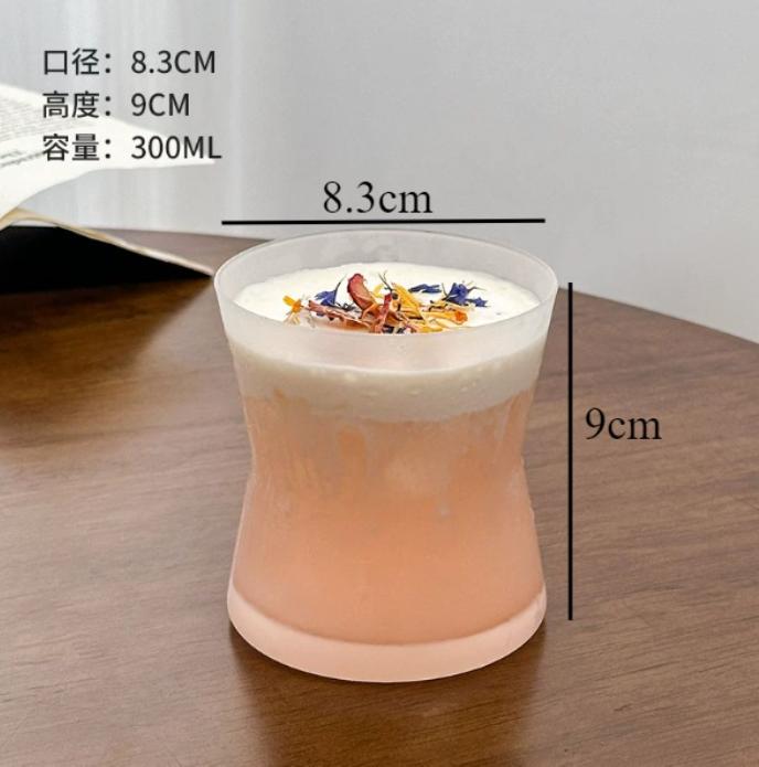 White Frosted Glass Cup Household Drinkware Water Cups Teacup Juice Cup Coffee Cups Wine Glass Drinking Glasses Coffee Mugs 350ml