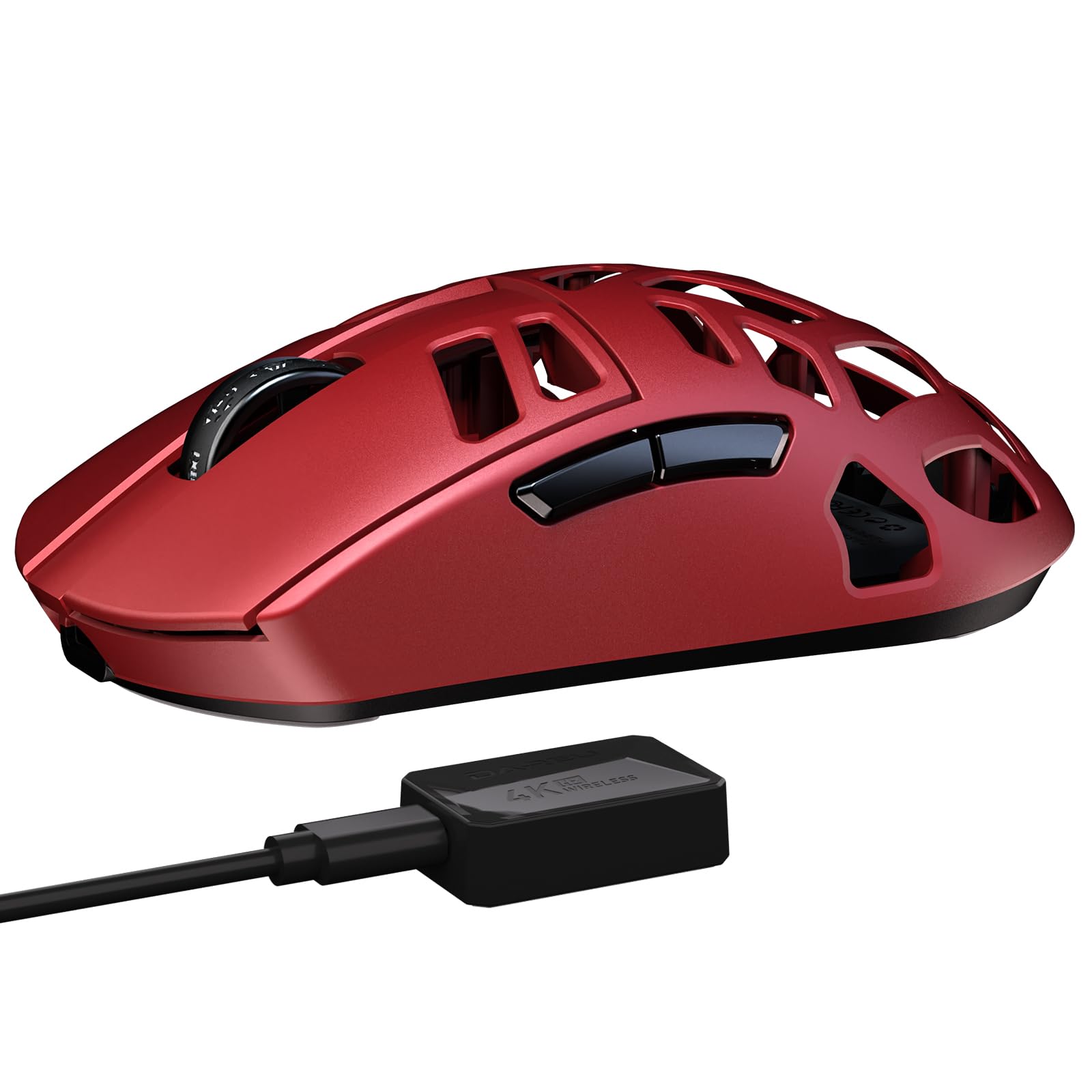 

Ігровий миша DAREU A950PRO з алюмінієвого сплаву Бездротовий 4K Бездротовий сенсор PAW3395 26000DPI 55г Ультралегкий Підключається Швидка зарядка Приймач 4000 Гц Рік червоний