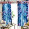 2D FLAT PRINTING 2pcs Curtains (Without Rod) Butterfly Floral Fantasy Modern Pattern Curtains Versatile Durable Polyester