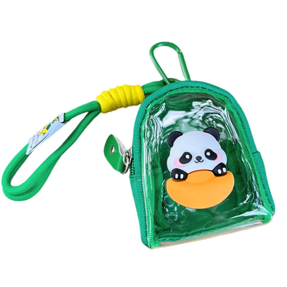 

Прозрачный чехол-брелок Капибара Кукла Панда Сумка для хранения на улице Мини-кошелек для монет Ювелирные изделия Green Panda