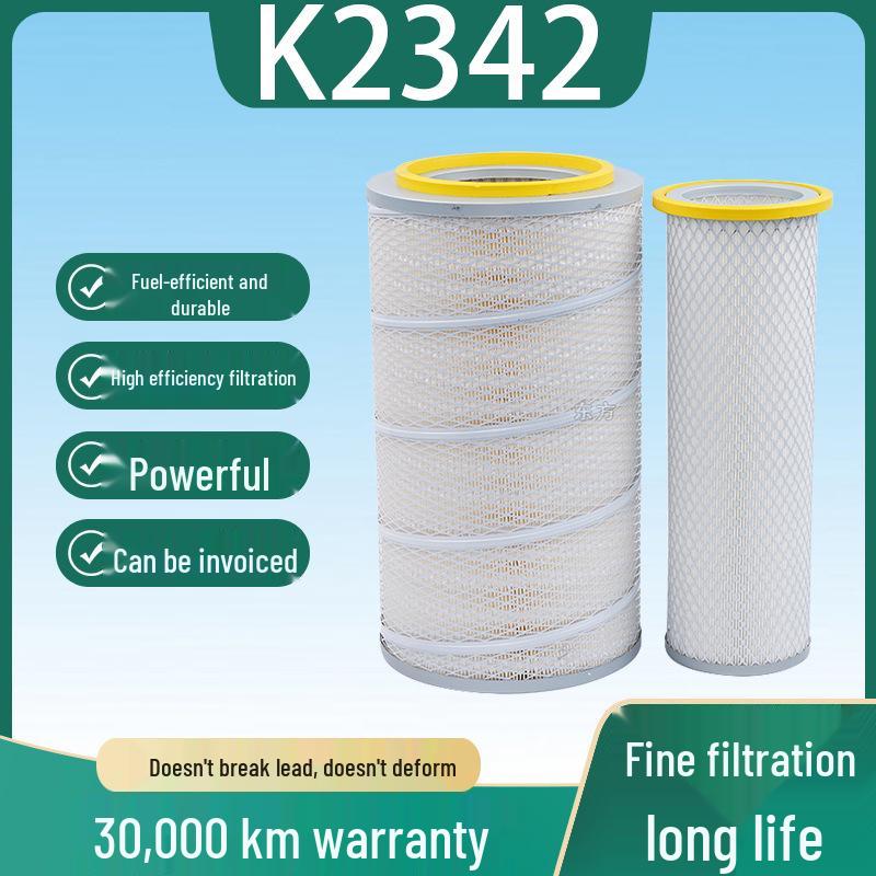 K2342 Air Filter for Dongfeng Tianjin, Shangte, Jinlong, Yutong, Cummins EQ153