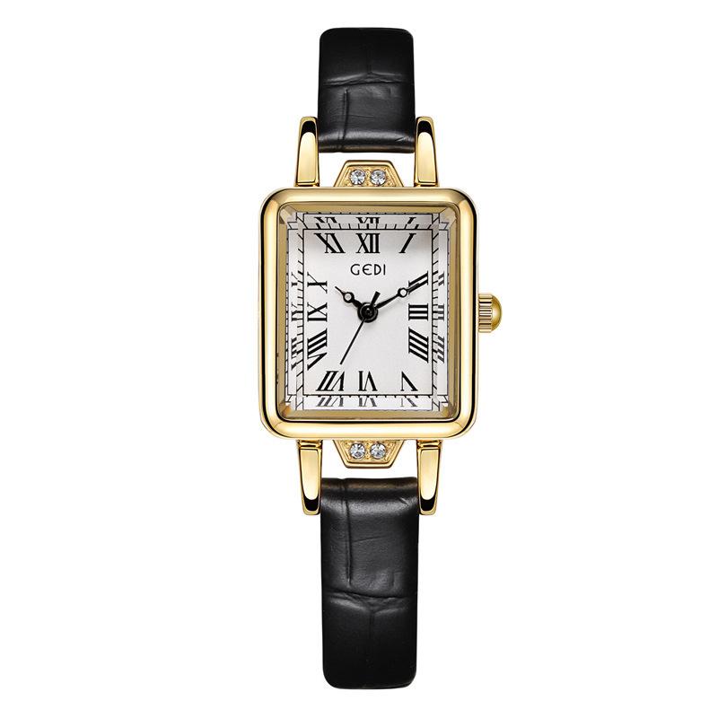 Medieval Temperament High Value Women S Watch Exquisite Small Belt Small Square Watch Middle School Student Retro Watch