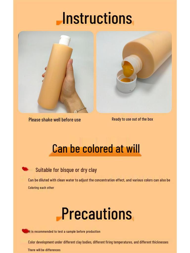 Konzentrierte wasserbasierte Keramik-Unterglasurpigmente für DIY- & Studentenprojekte
