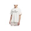 adidas Gfx Round Neck Letter Comfortable Casual Short Sleeve T-Shirt Men T-Shirts Han-Jade-White KF0124
