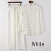 Young Men's Chinese Style Linen Tang Suit: Summer, Long-Sleeved Shirt