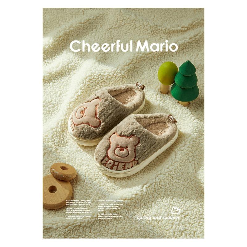 כפכפי כותנה לילדים נעלי הורה-ילד בנות מקורה חמות ללא החלקה חמוד ילדים גדולים ילדים נעלי בית לגברים