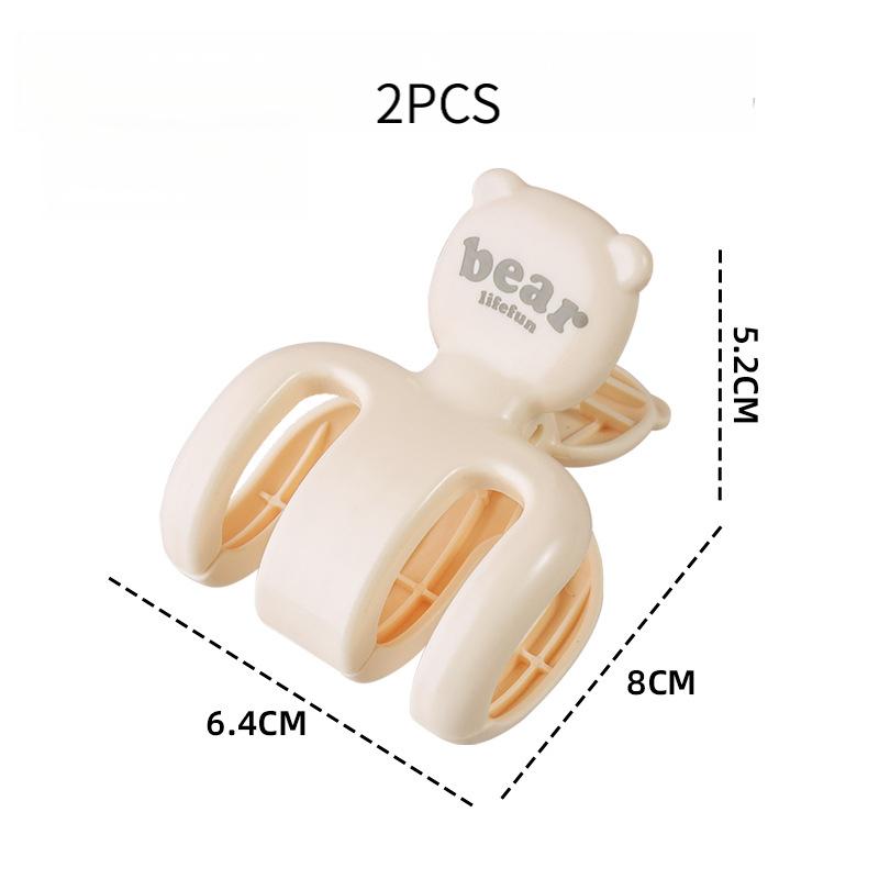 

2/4 Pcs Little Bear Windproof Clips Heavy Duty Large Wide Opening Plastic Drying Clips with Anti Slip Grip for Quilts Clothes