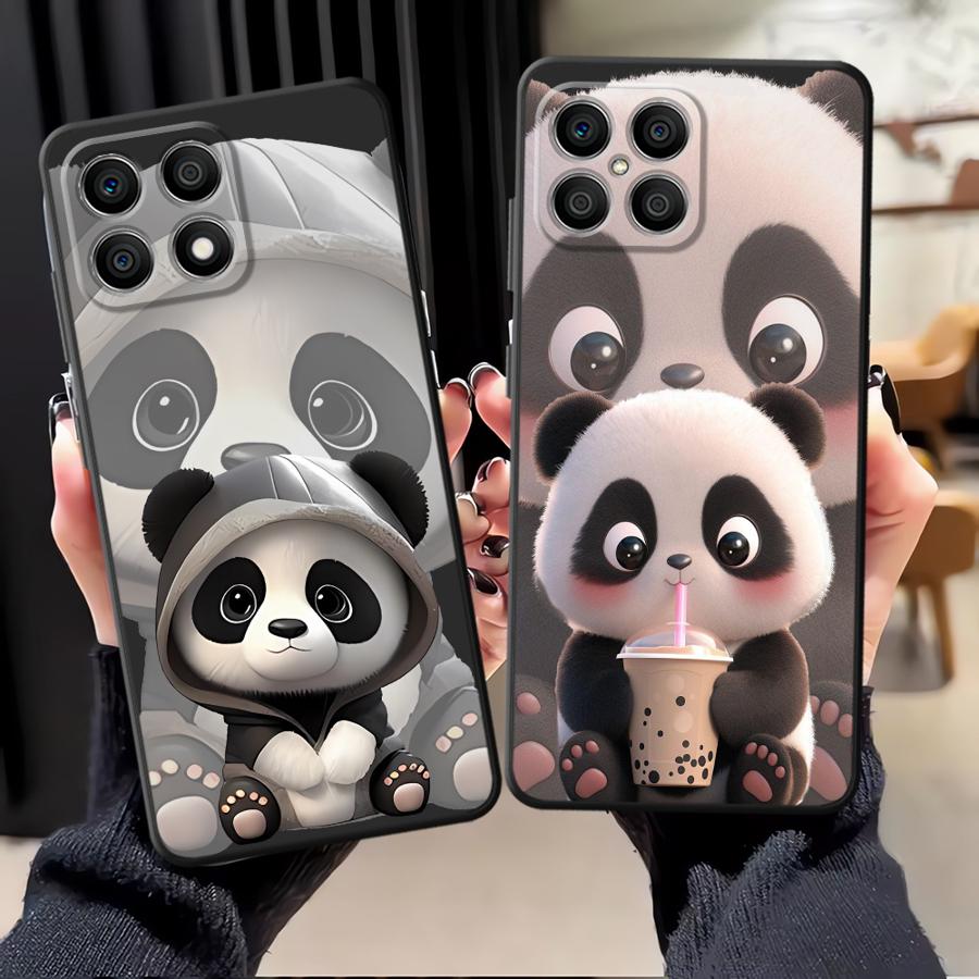 Cute Panda Case for Honor Magic5Lite X7 70 90 X8 X9a X5b 200 400 Lite X6 8X Funda Phone Cover