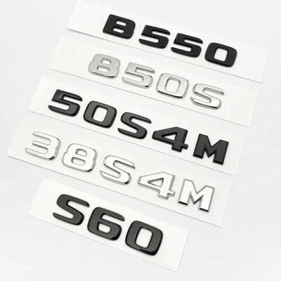 Silver Black 50S4M 38S4M 40S 60S B550 850S B50 ABS Emblem for Mercedes Benz Brabus S W221 W222 W223 Car Trunk Badge Logo Sticker AU1