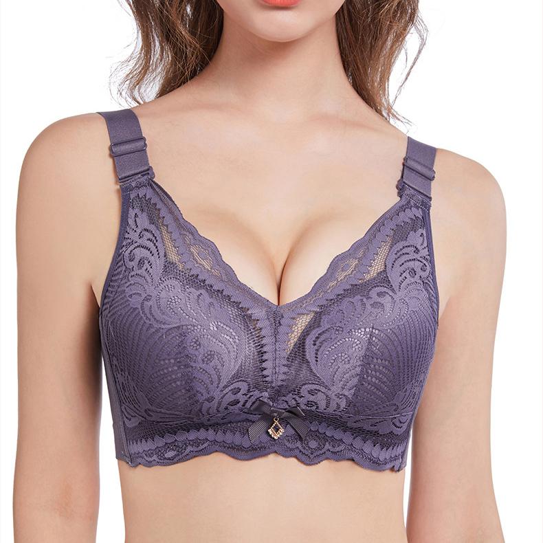 Underwear Thin Anti Sagging Thin Bra Thick Cup Gathering Bra