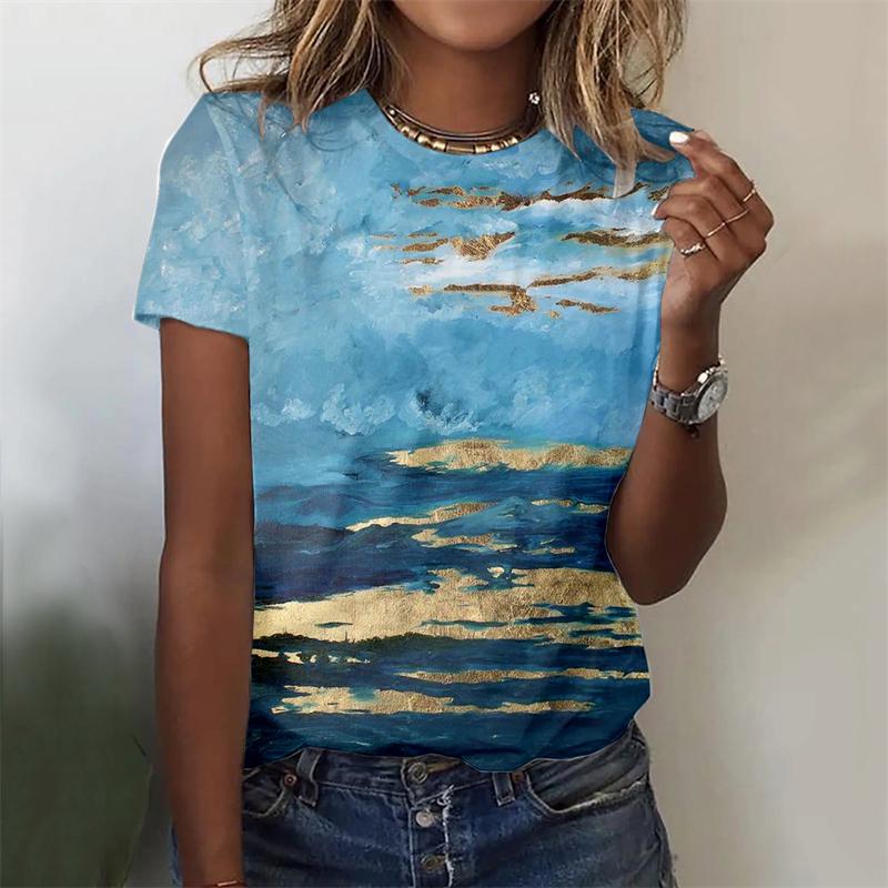 New Women's 3D Printed Short Sleeve T-shirt Women's Valentine's Day Fashion Top Love T-shirt Cute Small Fresh Tees Clothing