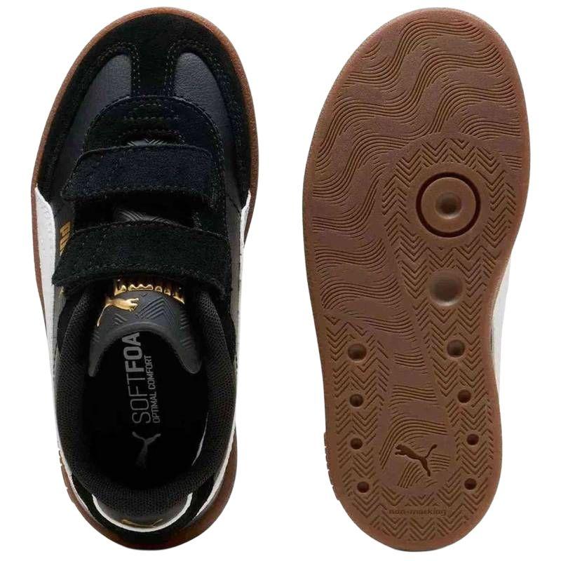 Puma Club II Era Suede Leather Comfortable Soft Low Top Kids Skate Shoes Kids sneaker Black White 402307-01