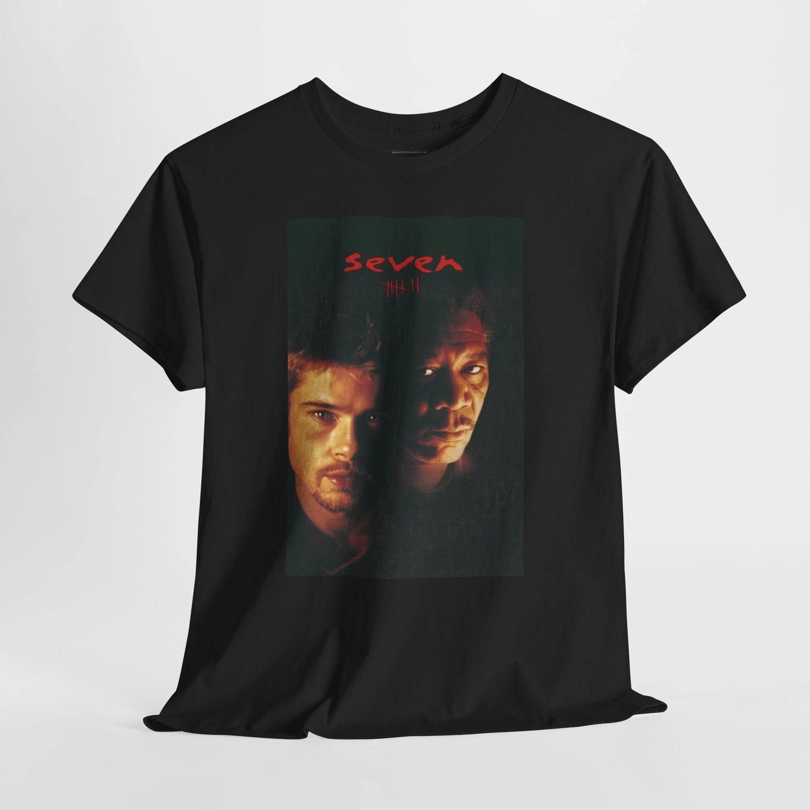 Seven 1995 Retro Movie Poster Horror Unisex Graphic T-Shirt L
