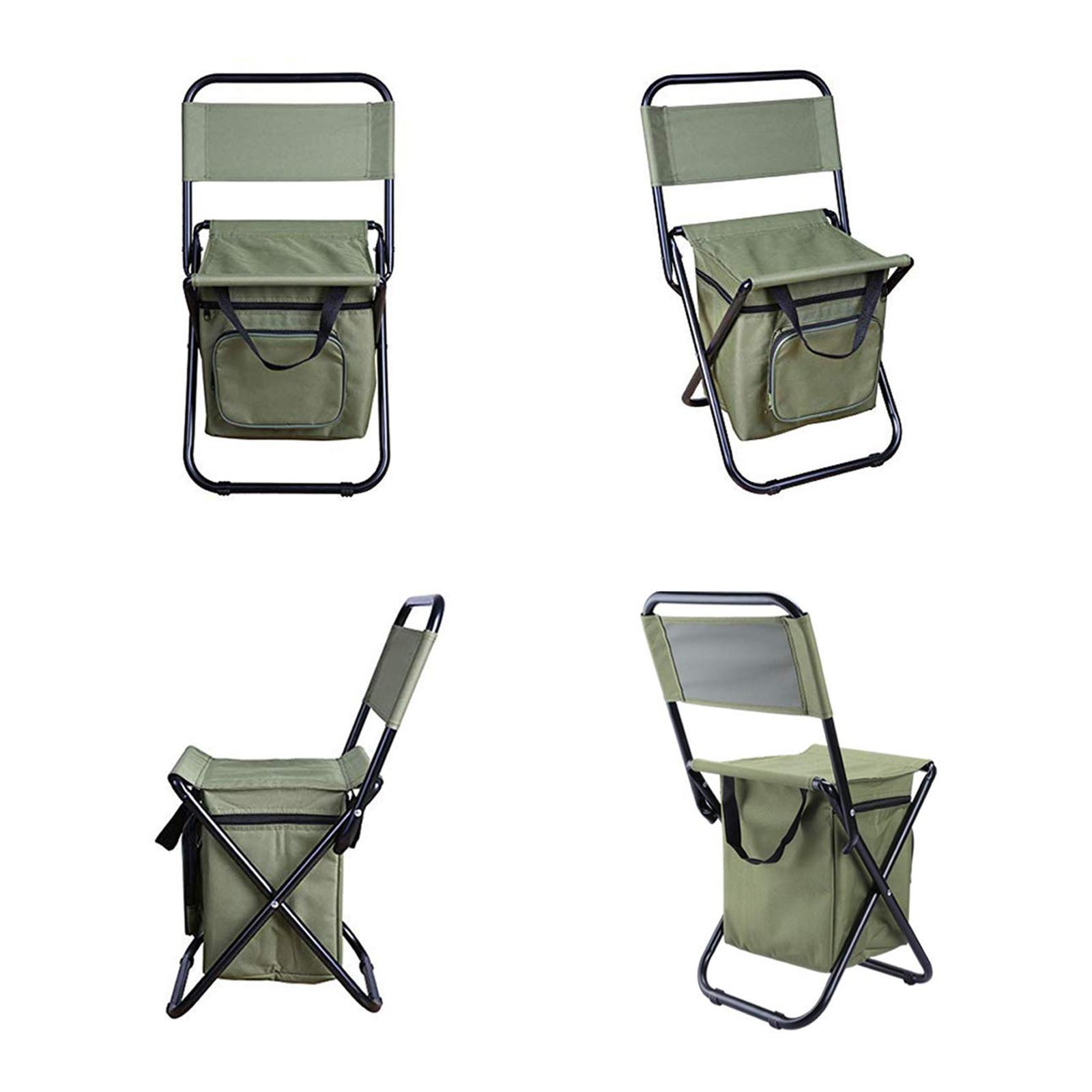

Портативный складной стул-холодильник для отдыха на природе 3 в 1, стул для кемпинга, рыбалки со спинкой