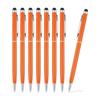 PATIKIL 8 Pack Ballpoint Pens with Stylus, 2 In 1 Metal Pens, Black Ink, 1.0mm Medium Point, Stylus for Touch Screens, Orange