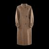 Shetu Women's Winter Mid-Length Double-Faced Wool Coat