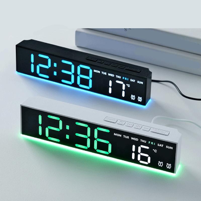 LED Wall Clock Simple Colourful Digital Clocks Gym Wall Multifunction Clock Large Led Screen Large Digital