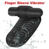 Finger Sleeve Vibrator G Spot Orgasm Massage Clit Stimulate Female Masturbator Vibrator Lesbian Sex Toys Finger Sleeve Condoms