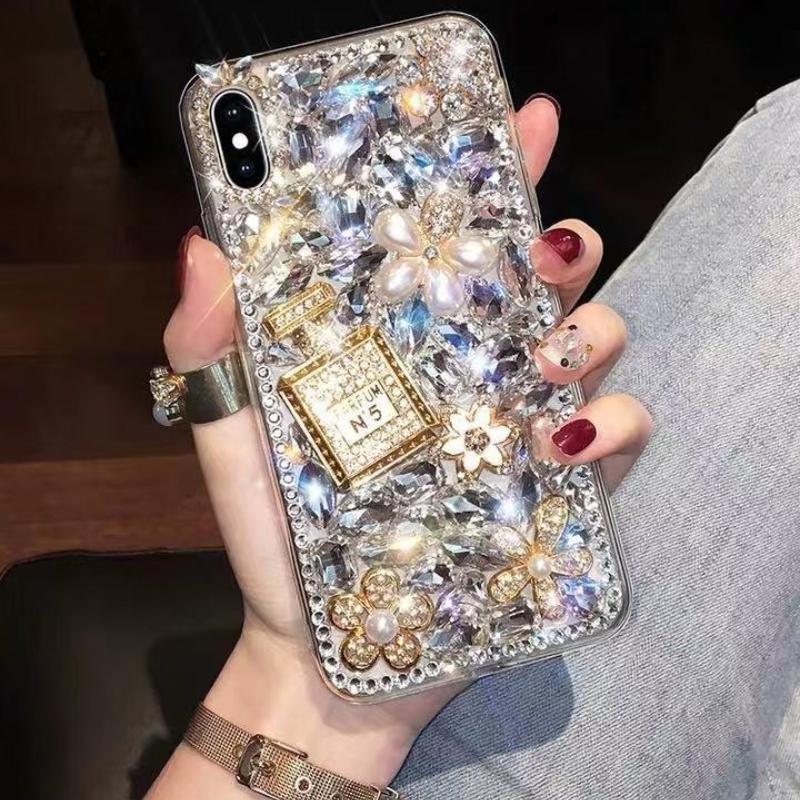 Suitable for IPhone16 Series Full Diamond Mobile Phone Case Rhinestone Cover