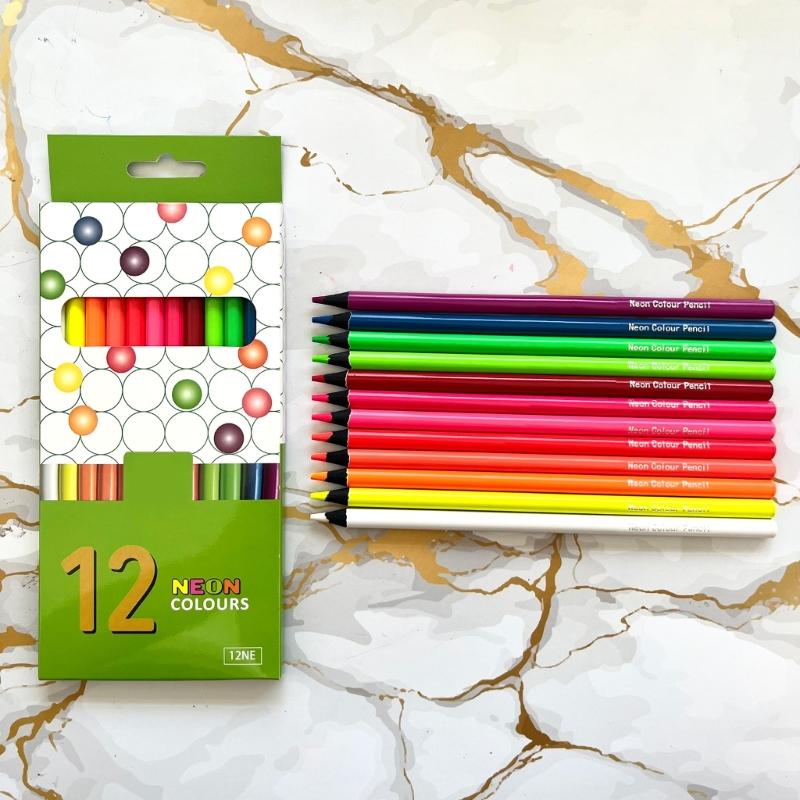 12Pcs Wood Colorful Pencils, Pre-sharpened Coloring Pencils 12 Color Drawing Pencils for Kid Coloring Book, Scrapbooking