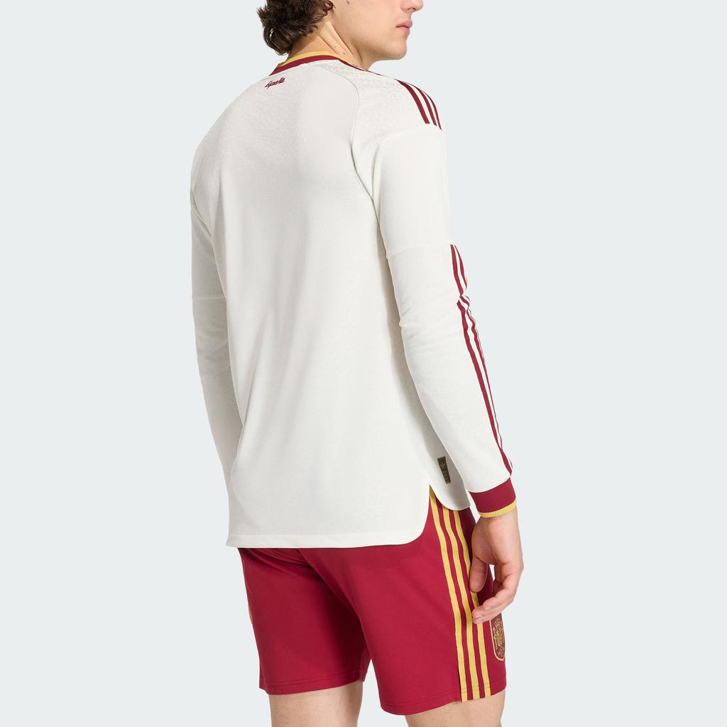 adidas Španělsko 26 Venkovní Autentický Dlouhý Rukáv Dres Krémově Bílá Pánské Vrcholy KA1957