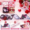 Romantic Red Heart Ribbon Set For Valentines Day With Four Creative Styles For Diy Decor Home