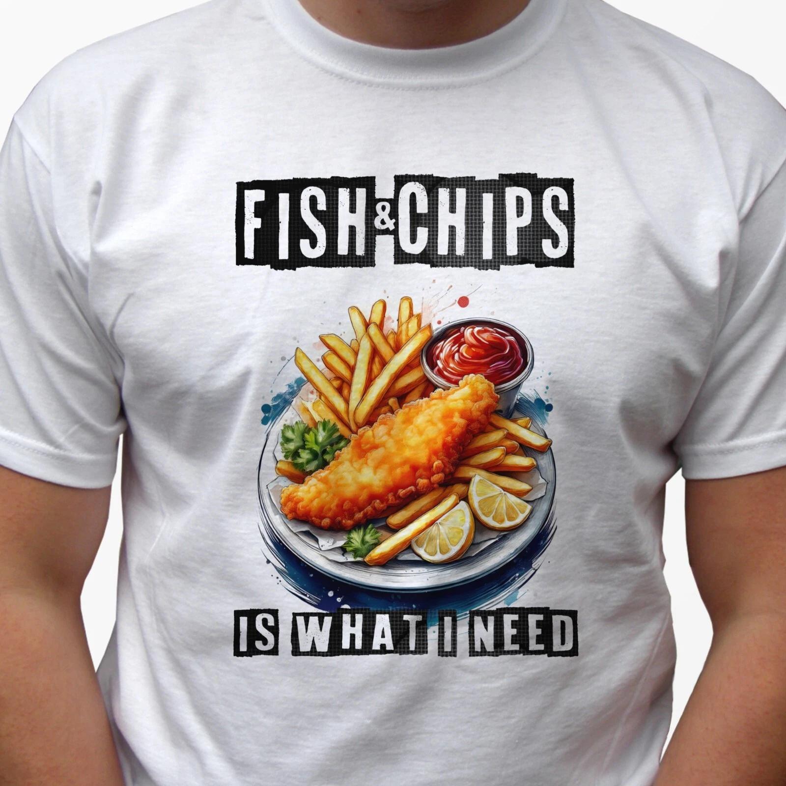 

Fish and Chips kids boys T-Shirt funny top England Scotland Ireland GB gift tee all sizes 150