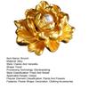 Faux Pearl Golden Peony Brooch Alloy Floral Lapel Pin Sweater Cardigan Coat Business Suit Clothing Accessories for Women Wife Girlfriend