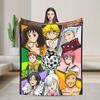 The Seven Deadly Sins Anime  Plush Blankets  Awesome Throw Blankets for Bed Sofa Couch 150*125cm Bedspread,