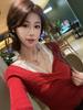 Elegant Red Lace Patchwork V-Neck Off-Shoulder Knitted Sweater - Autumn/Winter Slimming Short Knitwear