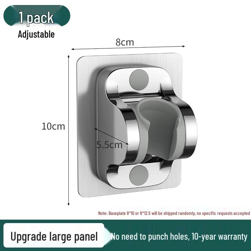 No-Drill Suction Cup Shower Head Holder with Movable Silicone Base