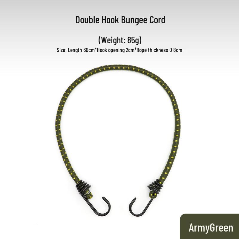 

Высокоэластичный уличный банджи-шнур длиной 60 см для палатки, бельевой веревки, кемпинга, багажа оливковое зеленый