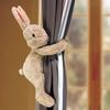 Tieback Curtain Bunny With Plush Doll For Childrens Room Window Decorations