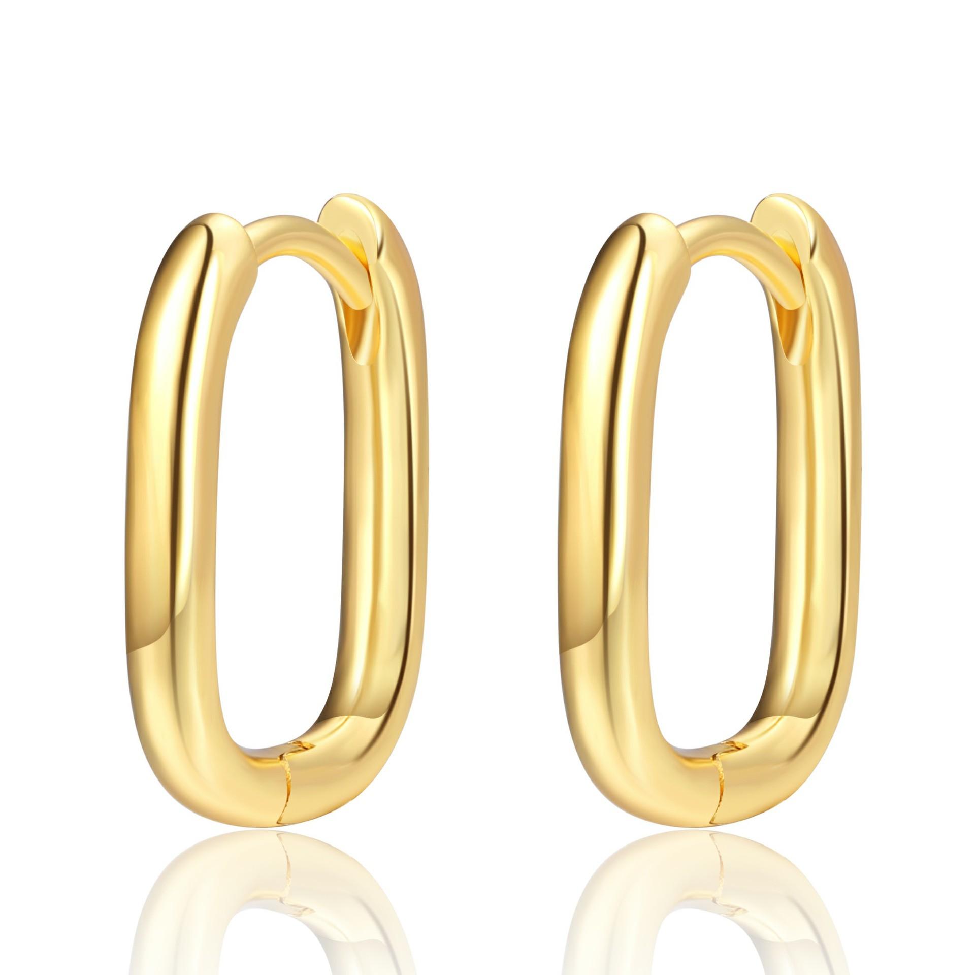 

Маленькие и милые женские серьги из настоящего золота с медным покрытием в форме сердца с простой застежкой-пряжкой