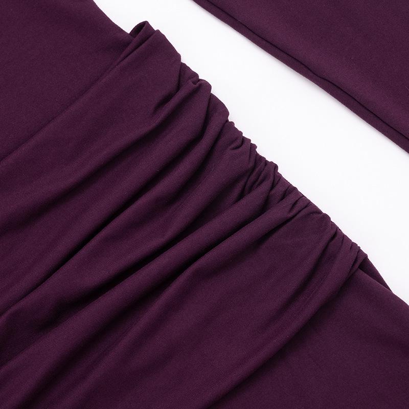 Elegantes Damen Winter Langkleid mit hohem Kragen und gefalteter Rüsche