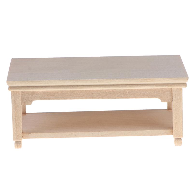 1:12 Miniature Dollhouse Teapoy Furniture Wood Mini Table Toy