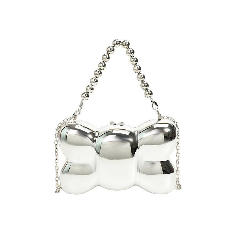 Acrylic bag women's 2025 new European and American fashion bow niche versatile chain messenger box bag