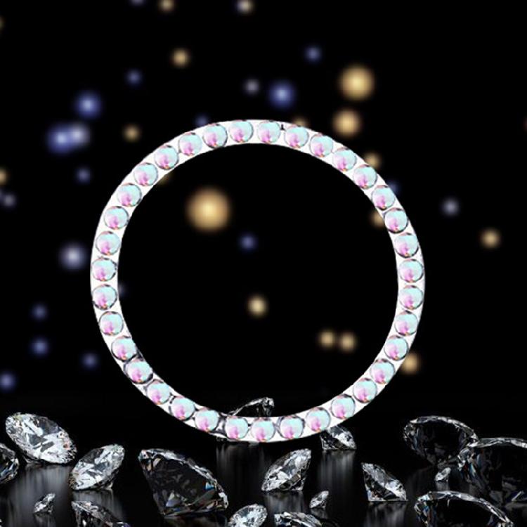 Car One Click Start Button Decoration Ring Diamond Crystal Ignition Ring Sticker