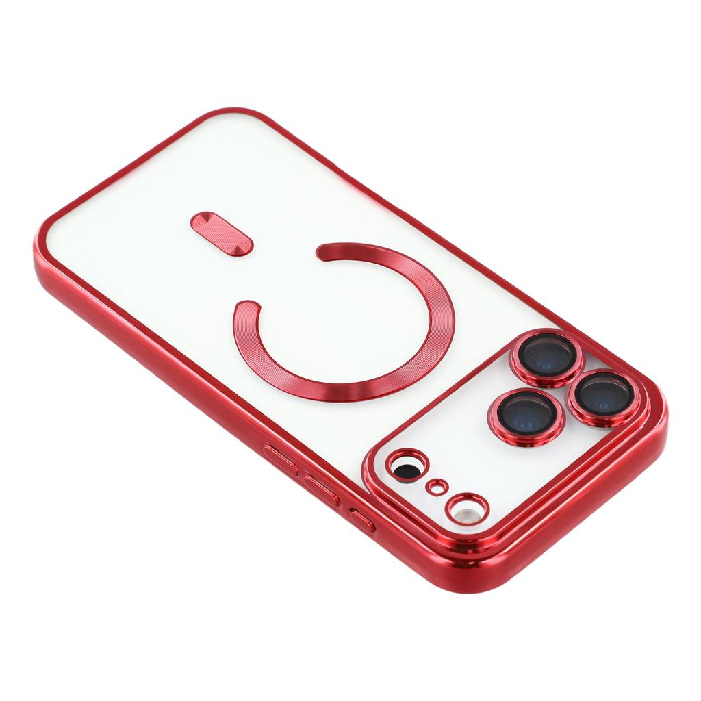 For iPhone 17 Pro Case Compatible with MagSafe Electroplated TPU Phone Cover with Lens Film