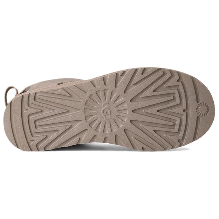 UGG Ultra Mini Bailey Leather Bow Comfortable Fashion Snow Boots Women boots Pebble-Grey 1174494-CBBLG