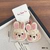2Pcs/Set Toddler Hair Ties Breathable Fabric No Pull Gentle Hair Bands for Baby Girls Nature Inspired Bunny Hair Scrunchies